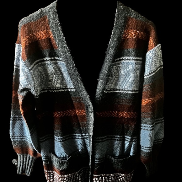 A.N.A. Women's Cardigan Duster Sweater Long Sleeve in Multicolor - Size M - Picture 1 of 8